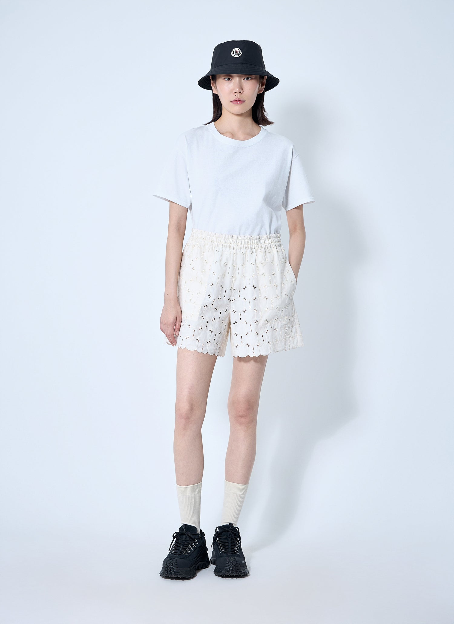 Moncler Women Logo Patch Shorts by Luosophy