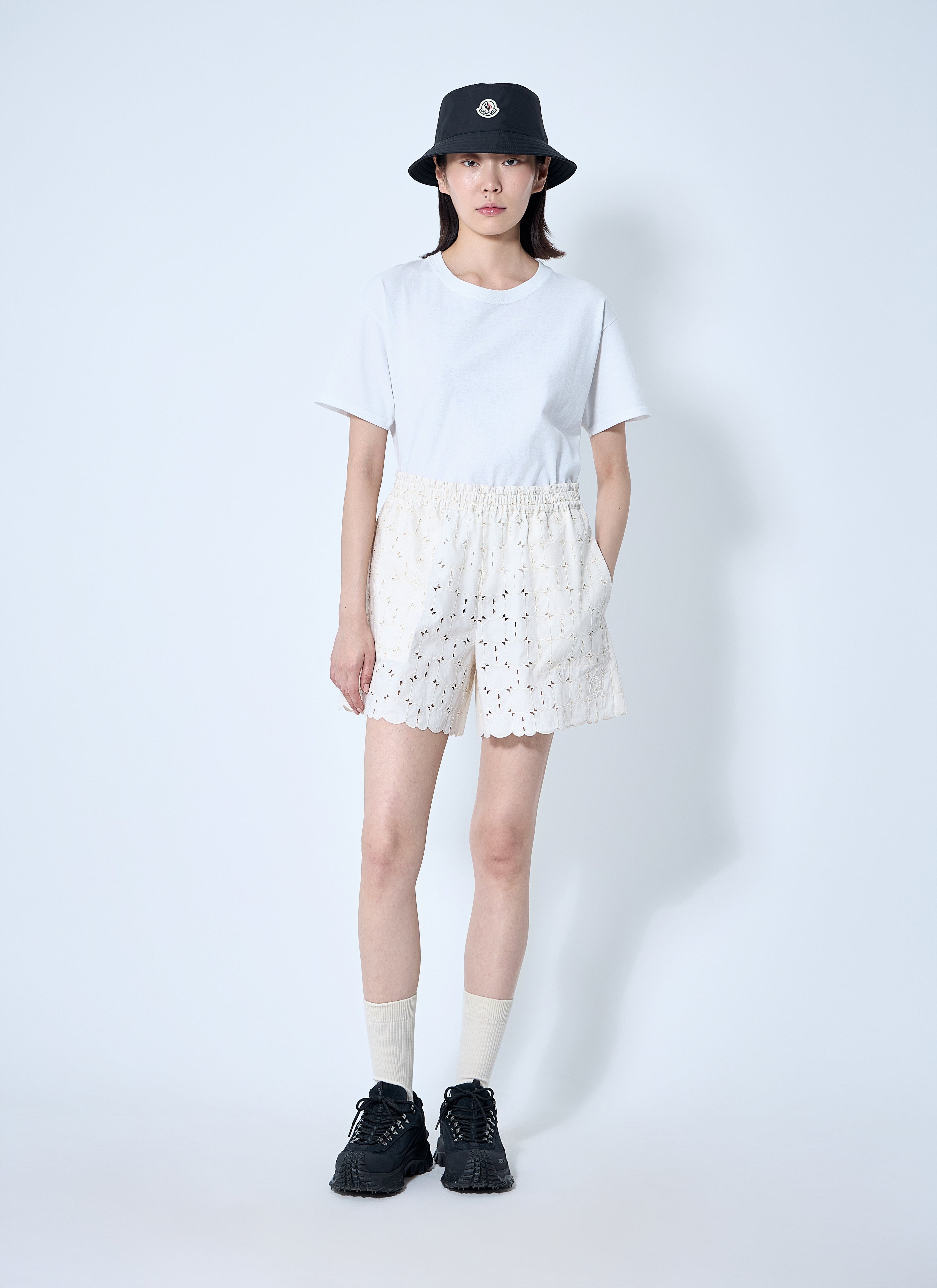 Moncler Women Logo Patch Shorts by Luosophy