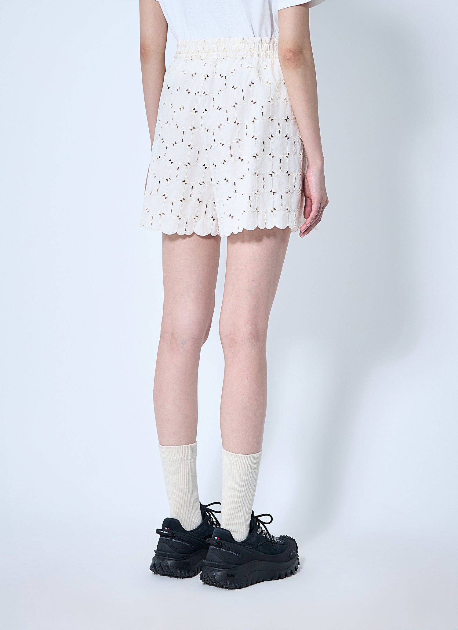 Moncler Women Logo Patch Shorts by Luosophy
