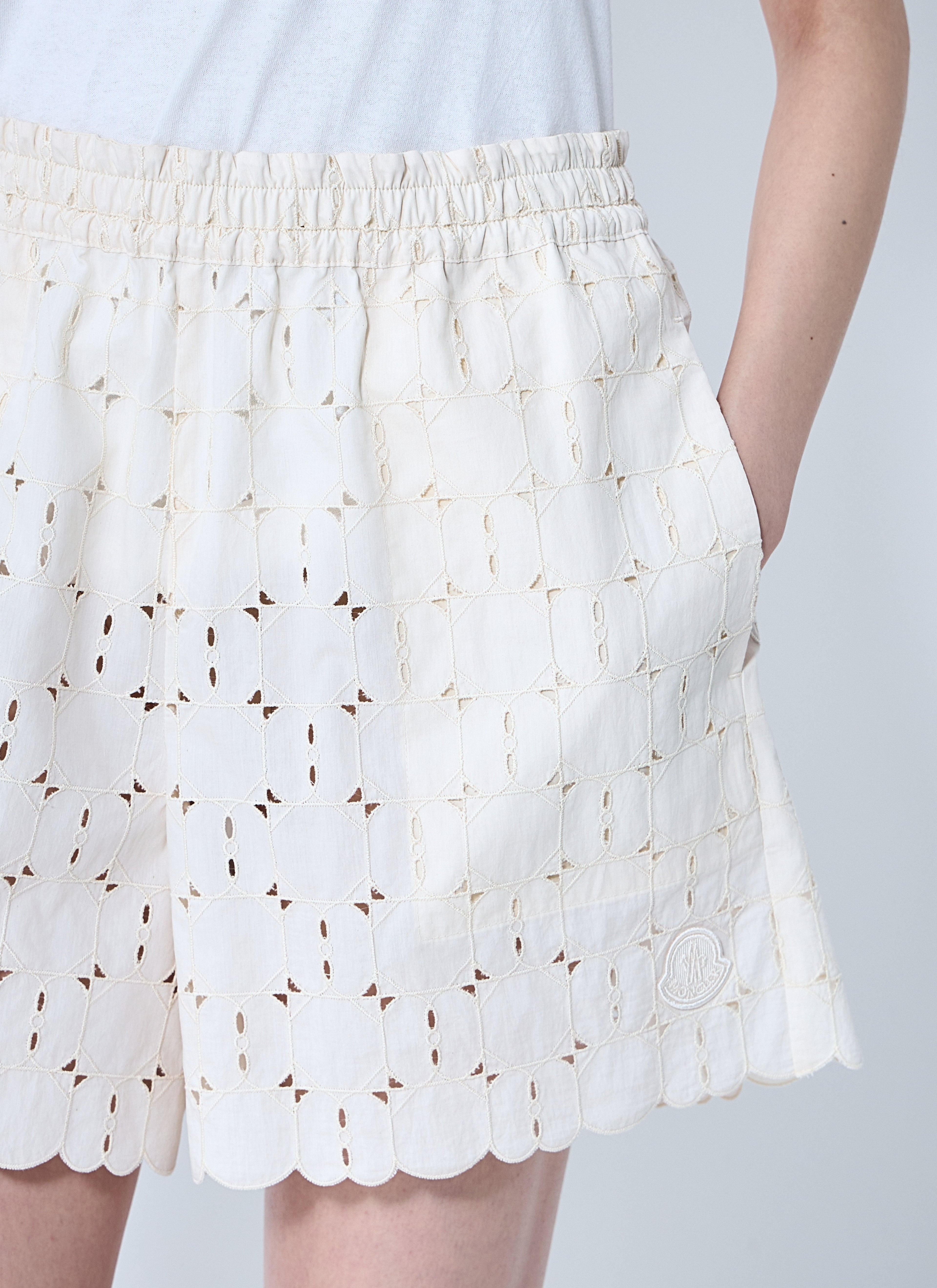 Moncler Women Logo Patch Shorts by Luosophy