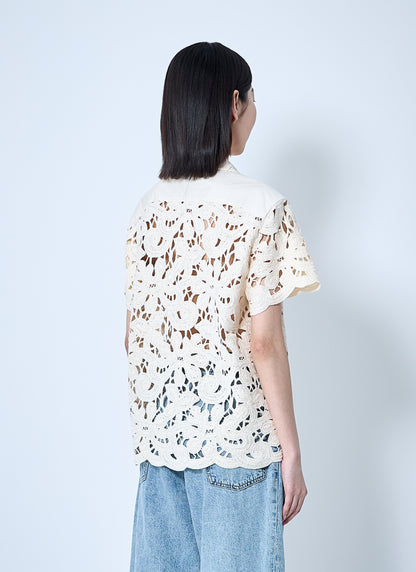 Moncler Women Short Sleeve Button-Down Shirt by Luosophy
