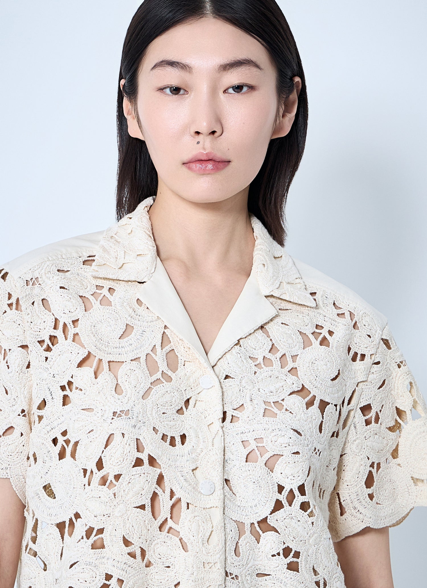 Moncler Women Short Sleeve Button-Down Shirt by Luosophy