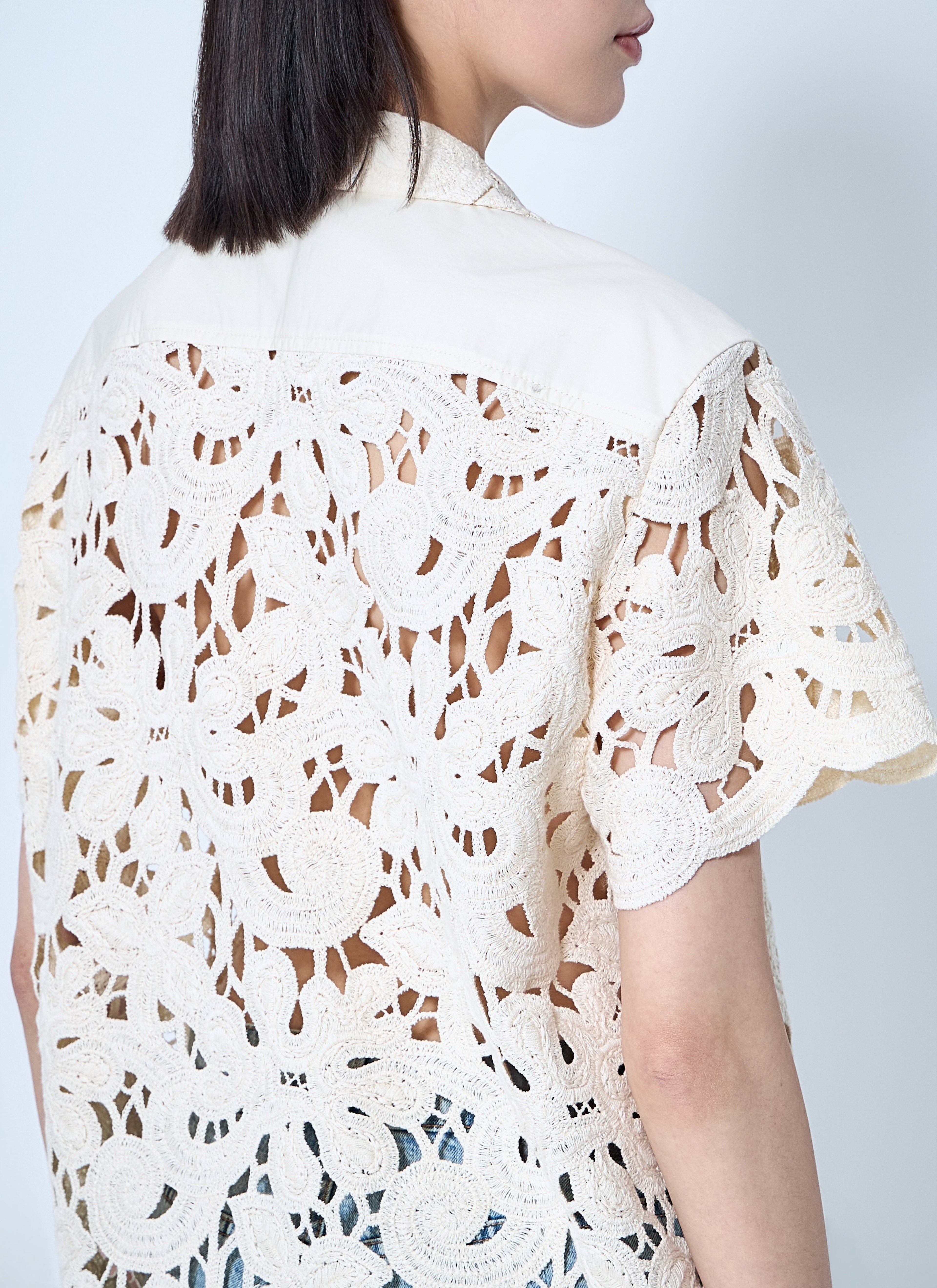 Moncler Women Short Sleeve Button-Down Shirt by Luosophy