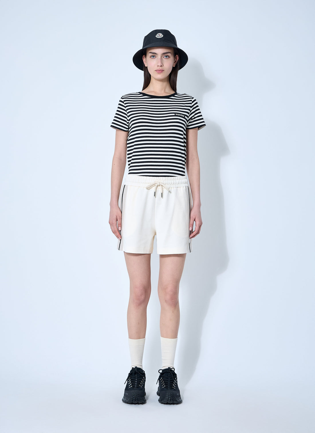 Moncler Women Striped Logo Motif T-Shirt by Luosophy