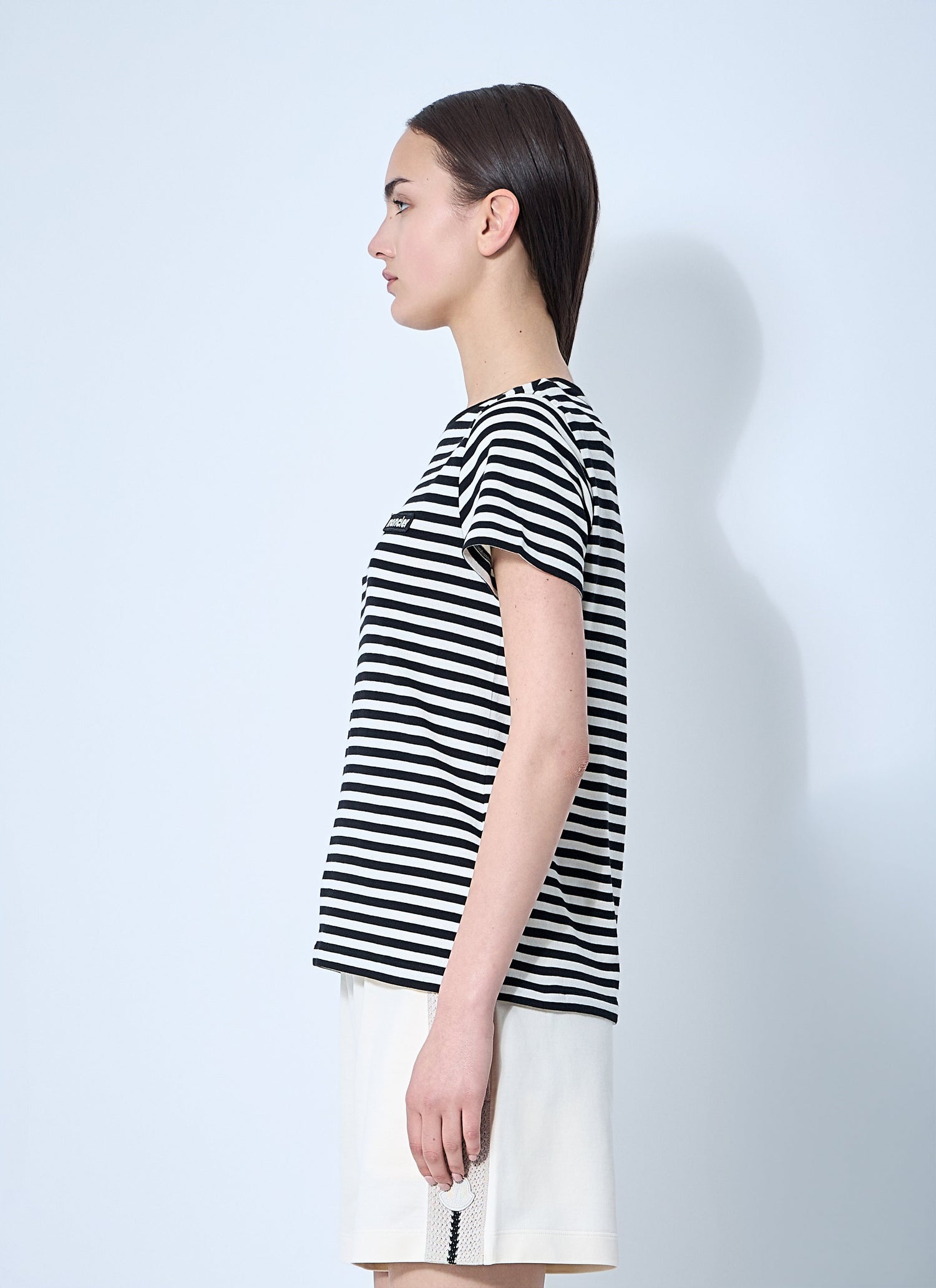 Moncler Women Striped Logo Motif T-Shirt by Luosophy