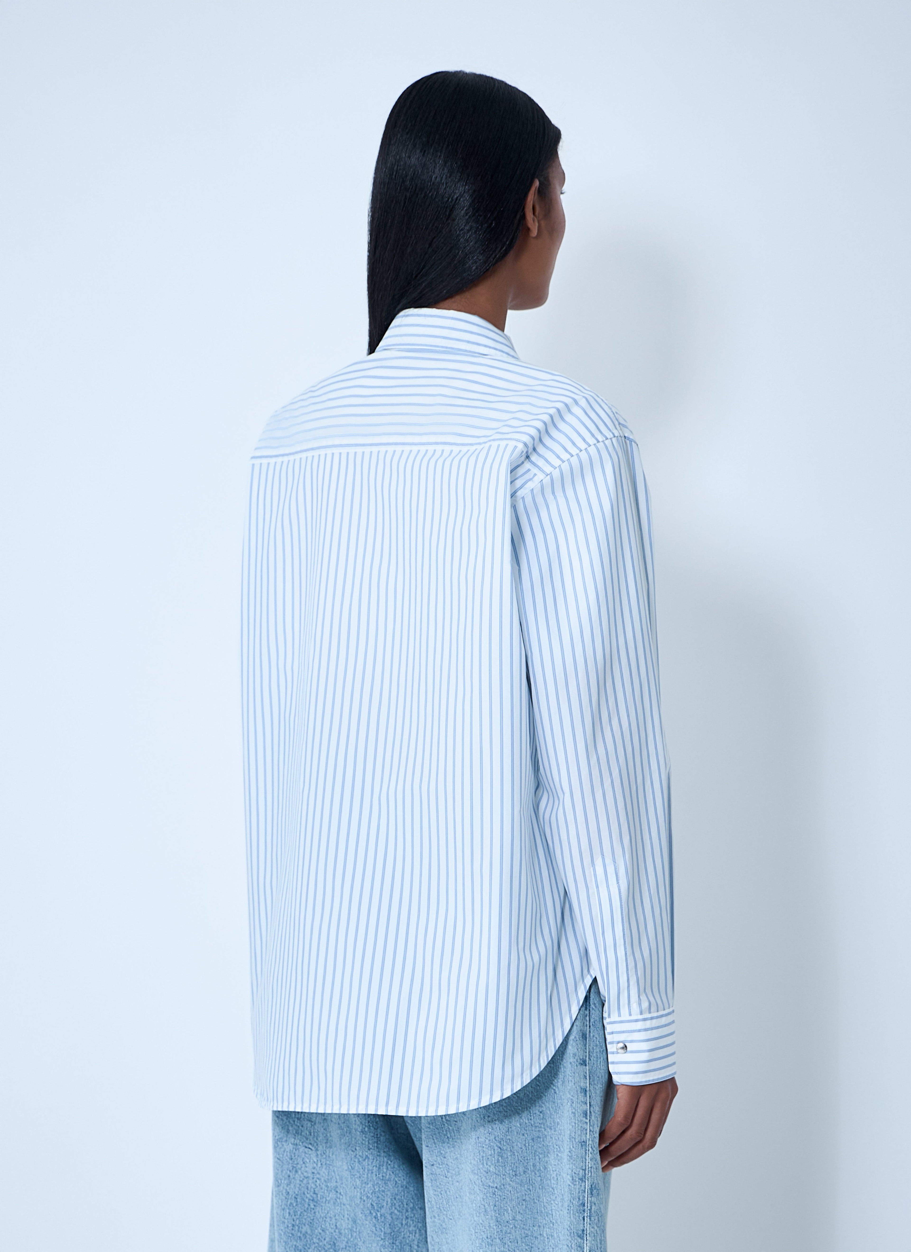 Moncler Women Striped Shirt With Logo Patch by Luosophy