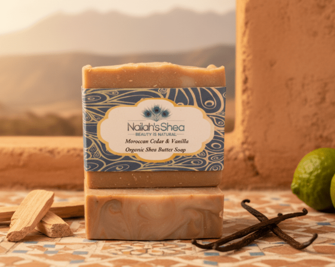 Moroccan Cedar and Vanilla Shea Butter Soap by Nailah&