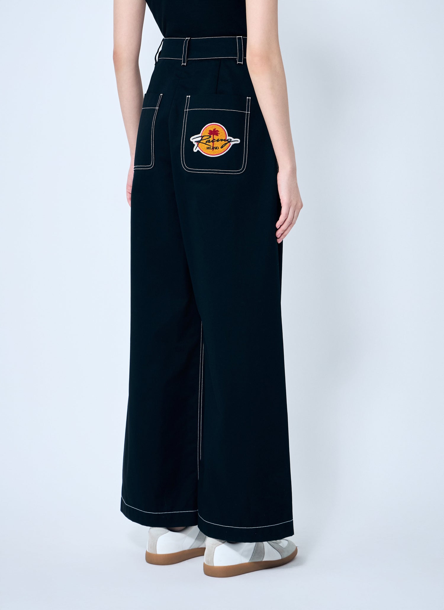 8 Moncler Palm Angels Women Wide-Leg Pants by Luosophy