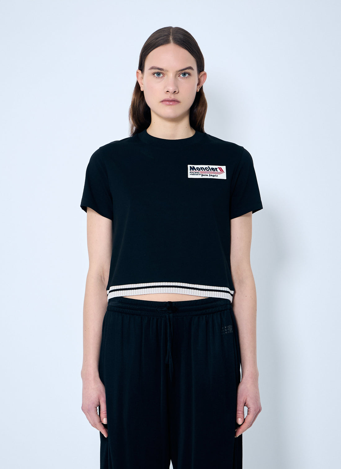 8 Moncler Palm Angels Women Cropped Logo T-Shirt by Luosophy