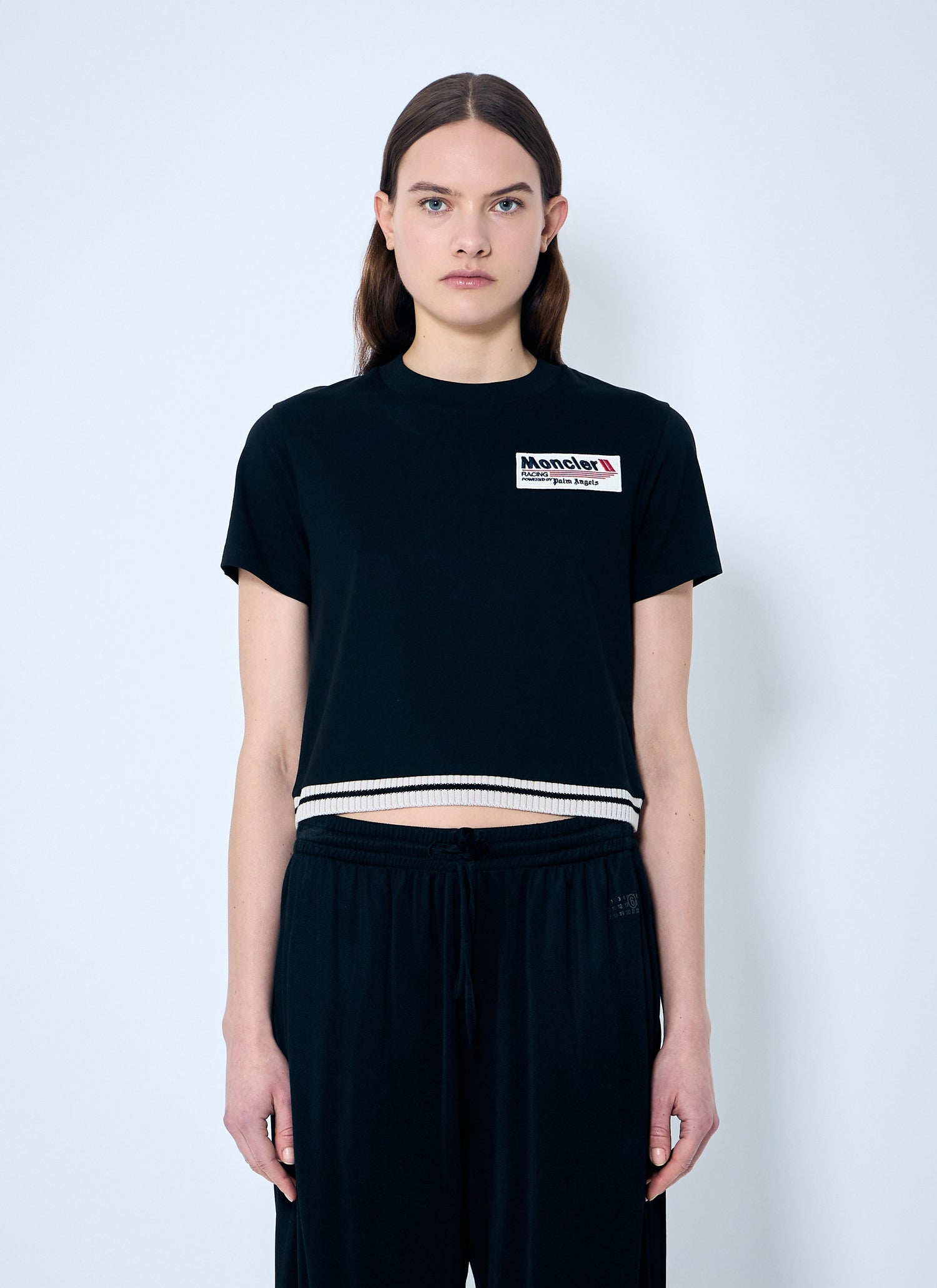 8 Moncler Palm Angels Women Cropped Logo T-Shirt by Luosophy