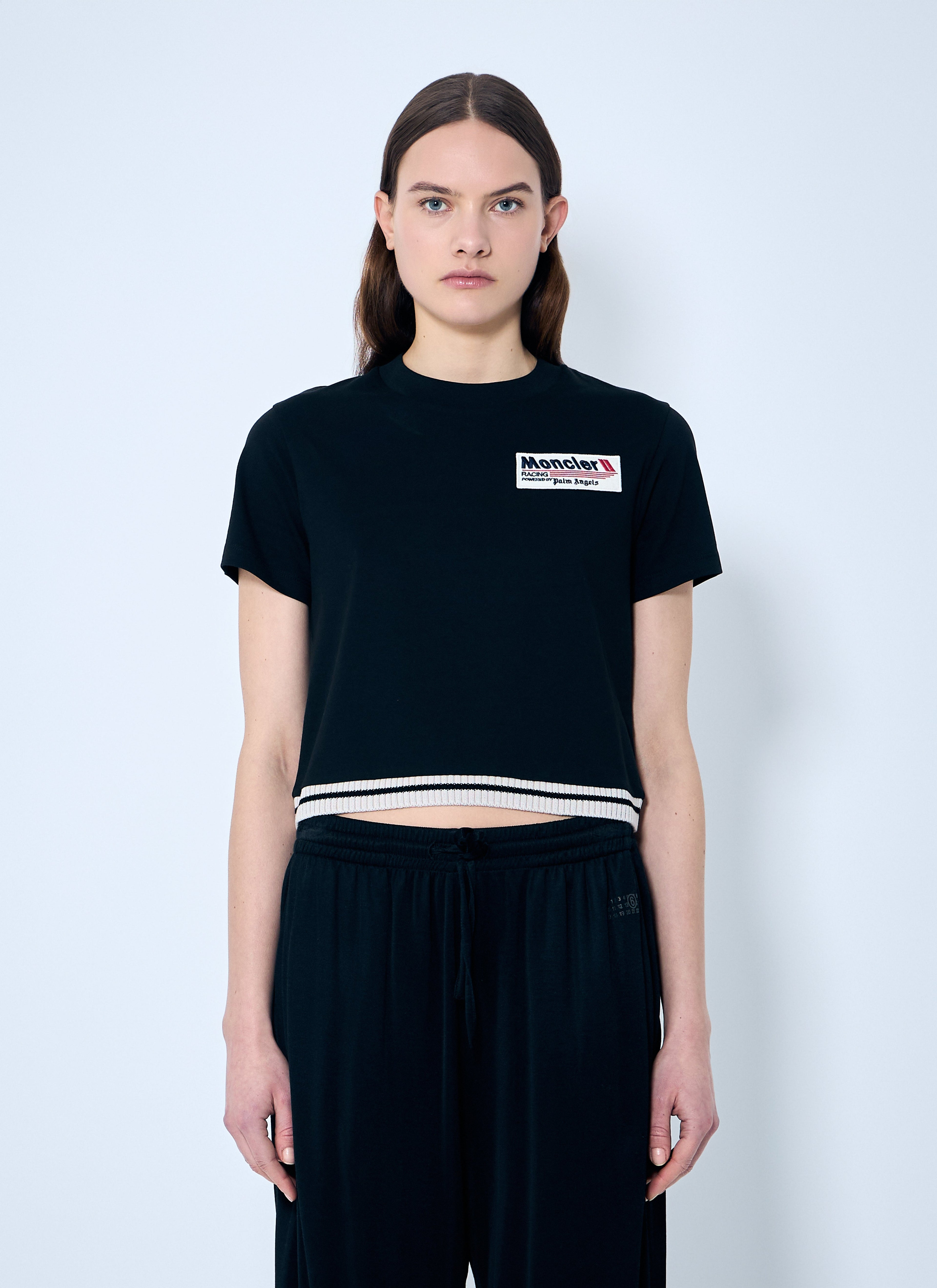 8 Moncler Palm Angels Women Cropped Logo T-Shirt by Luosophy