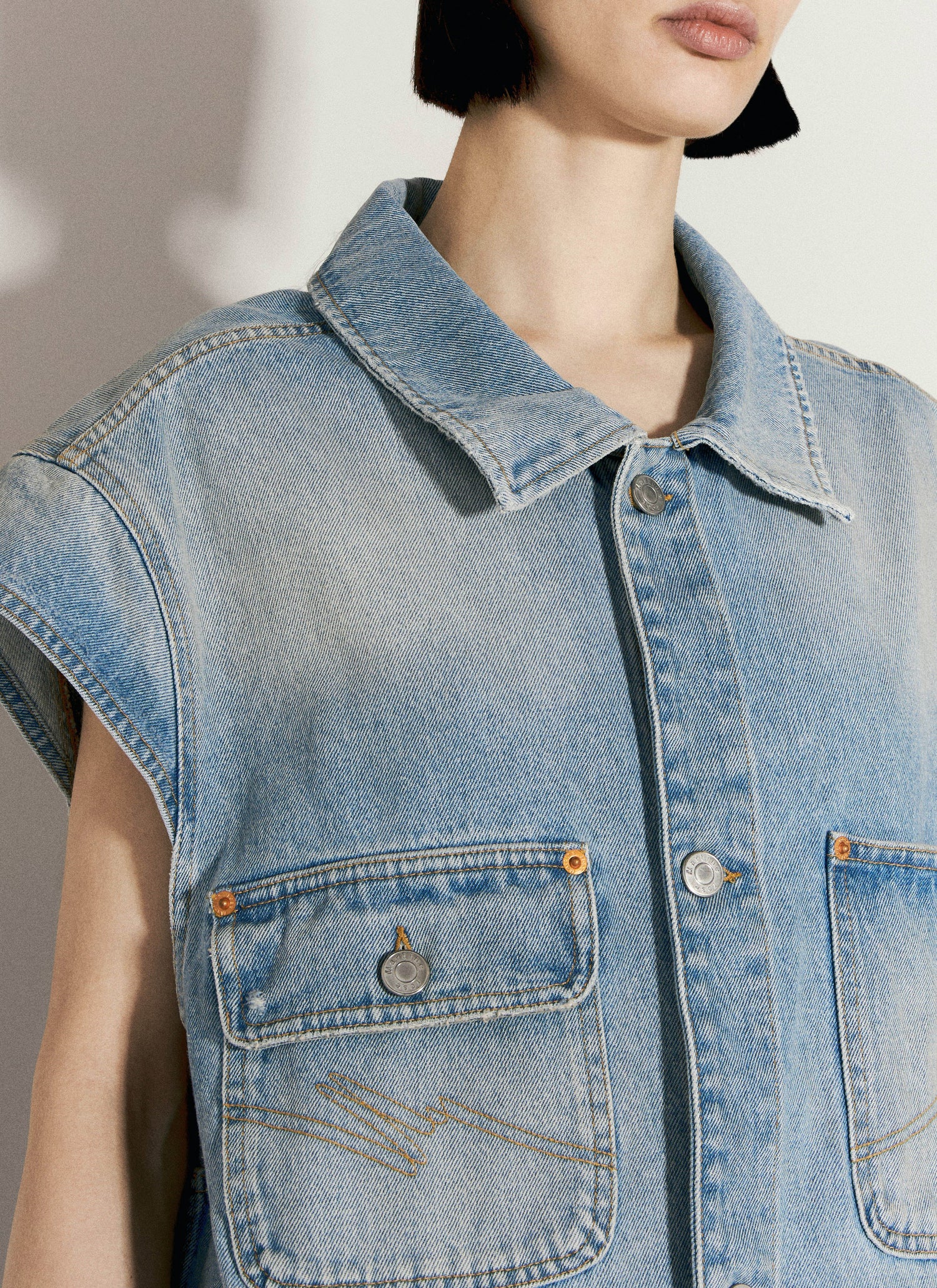 Martine Rose Women Denim Gilet by Luosophy