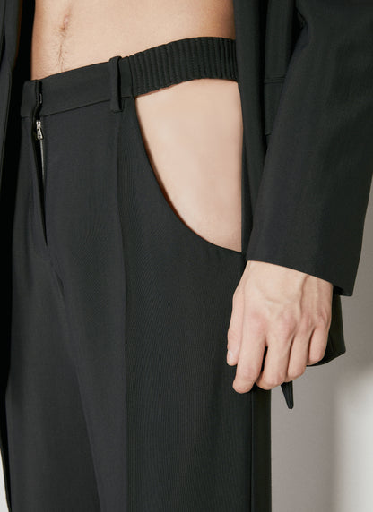 Mugler Women Cut-Out Tailored Pants by Luosophy