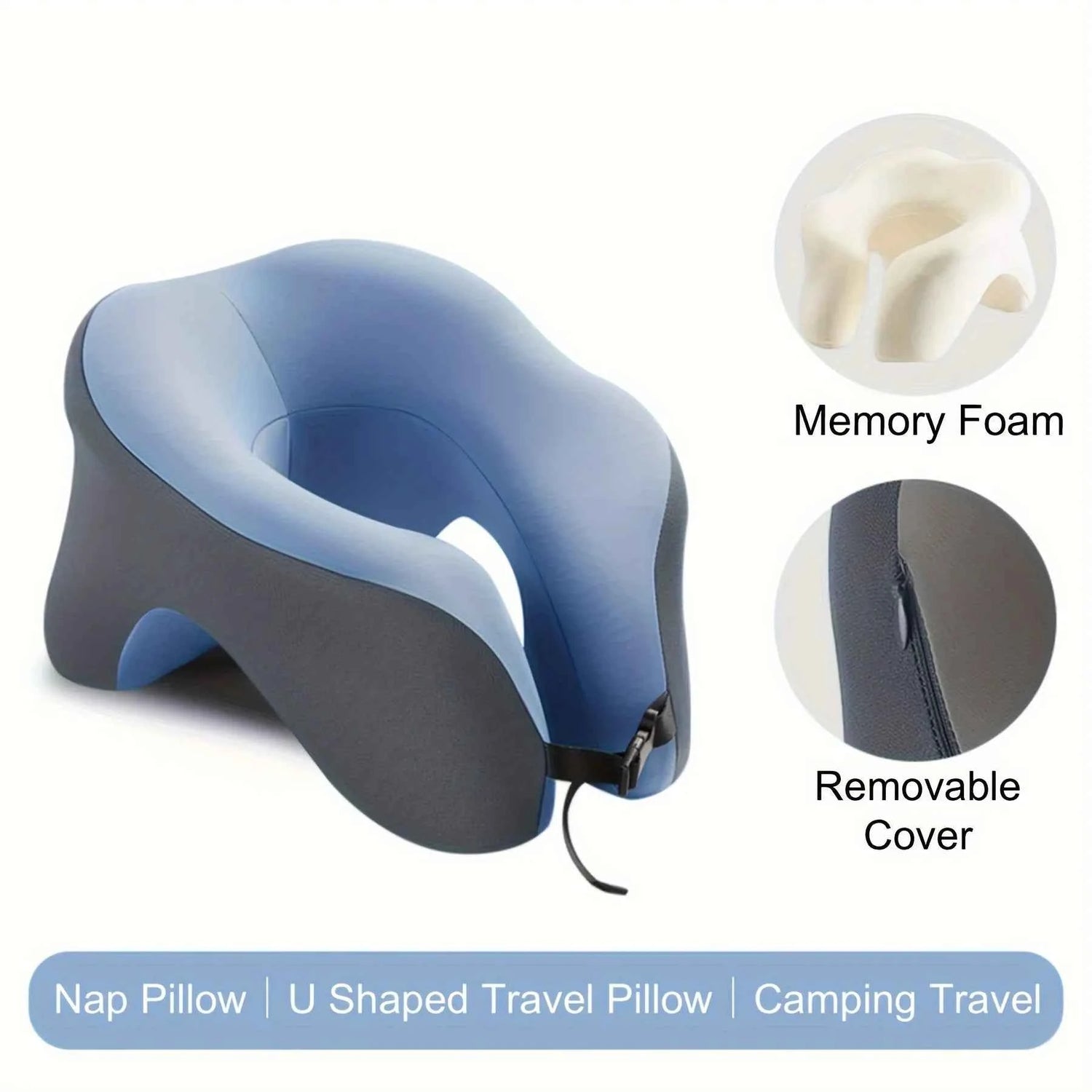 U-Shaped Travel Pillow – Multi-Functional Neck Support Cushion for Comfort &amp; Relaxation