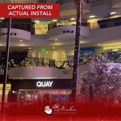 LED Mini Lights 5MM Multicolor Soft Twinkle Green Wire - 6" Spacing