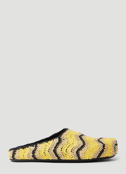 Marni X No Vacancy Men Fussbet Sabot Raffia Mules by Luosophy
