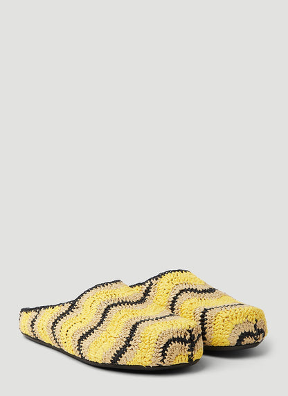Marni X No Vacancy Men Fussbet Sabot Raffia Mules by Luosophy