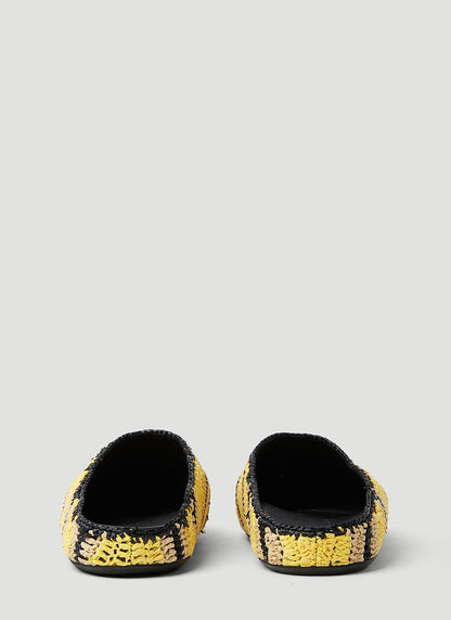 Marni X No Vacancy Men Fussbet Sabot Raffia Mules by Luosophy