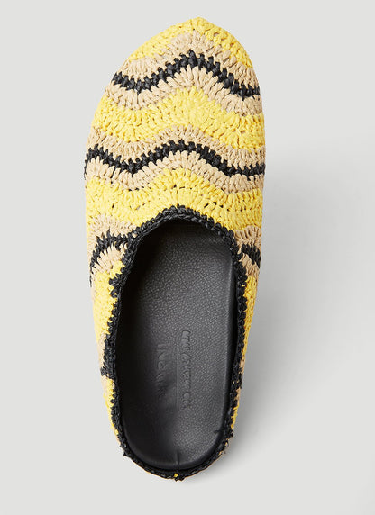 Marni X No Vacancy Men Fussbet Sabot Raffia Mules by Luosophy