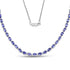 10.00 Carat Genuine Tanzanite .925 Sterling Silver Necklace by Avera Group