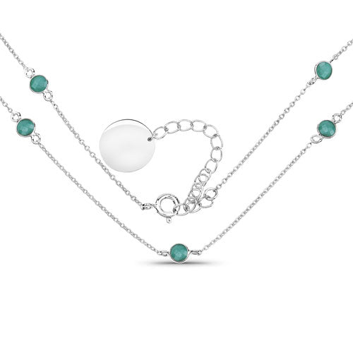 1.89 Carat Genuine Emerald .925 Sterling Silver Necklace by Bids.com