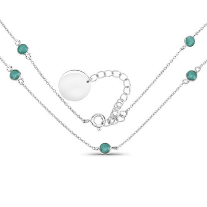 1.89 Carat Genuine Emerald .925 Sterling Silver Necklace by Bids.com