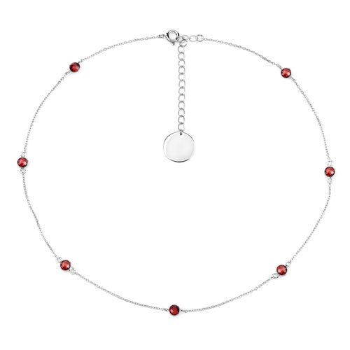 2.10 Carat Genuine Garnet .925 Sterling Silver Necklace by Bids.com