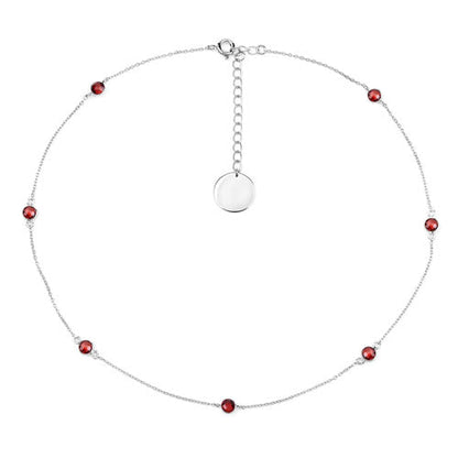 2.10 Carat Genuine Garnet .925 Sterling Silver Necklace by Bids.com