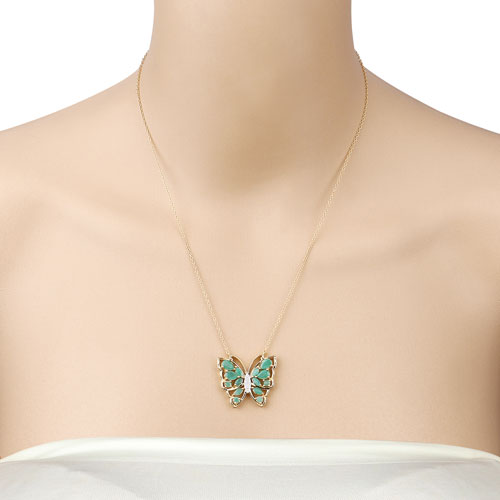 2.60 Carat Genuine Emerald and White Zircon .925 Sterling Silver Necklace by Bids.com