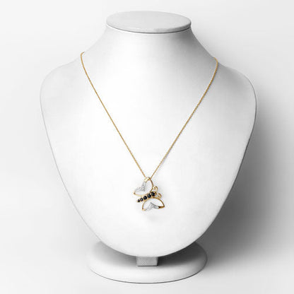 0.56 Carat Genuine Blue Sapphire and White Zircon .925 Sterling Silver Necklace  DestGlow