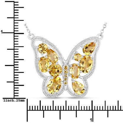 4.43 Carat Genuine Citrine .925 Sterling Silver Necklace by Bids.com