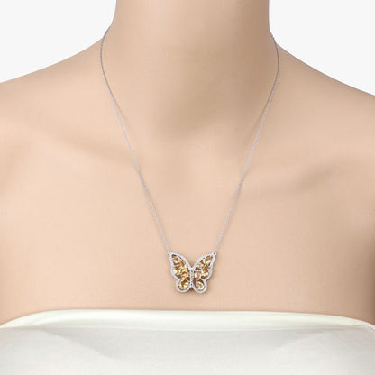 4.43 Carat Genuine Citrine .925 Sterling Silver Necklace by Bids.com