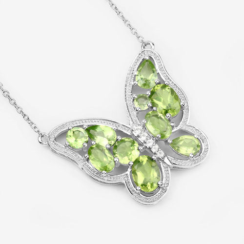 4.65 Carat Genuine Peridot .925 Sterling Silver Necklace by Bids.com