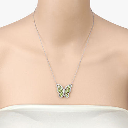 4.65 Carat Genuine Peridot .925 Sterling Silver Necklace by Bids.com