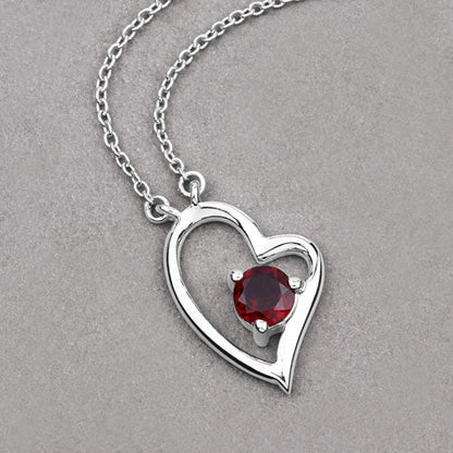 0.60 Carat Genuine Garnet .925 Sterling Silver Necklace by Bids.com