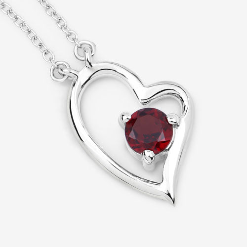 0.60 Carat Genuine Garnet .925 Sterling Silver Necklace by Bids.com