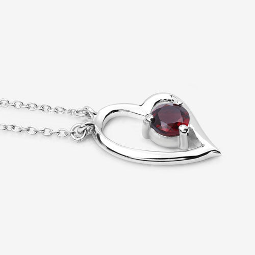 0.60 Carat Genuine Garnet .925 Sterling Silver Necklace by Bids.com