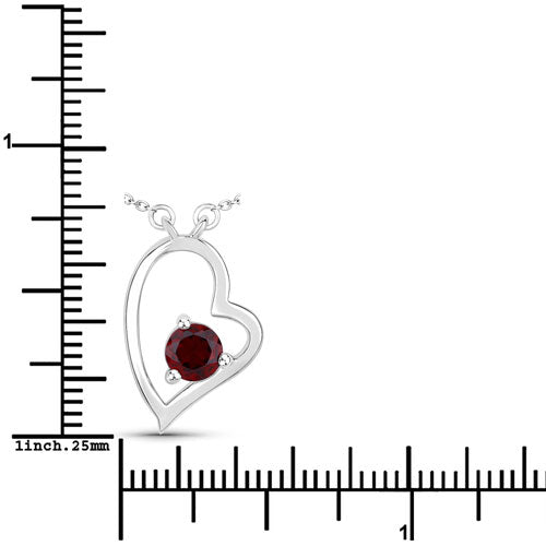 0.60 Carat Genuine Garnet .925 Sterling Silver Necklace by Bids.com