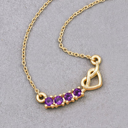 0.24 Carat Genuine Amethyst .925 Sterling Silver Necklace by Bids.com