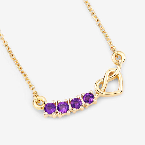 0.24 Carat Genuine Amethyst .925 Sterling Silver Necklace by Bids.com