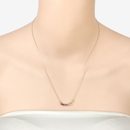 0.24 Carat Genuine Amethyst .925 Sterling Silver Necklace by Bids.com
