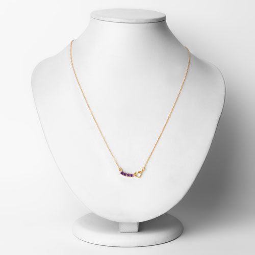 0.24 Carat Genuine Amethyst .925 Sterling Silver Necklace by Bids.com