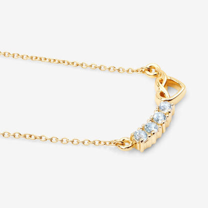 0.24 Carat Genuine Aquamarine .925 Sterling Silver Necklace by Bids.com