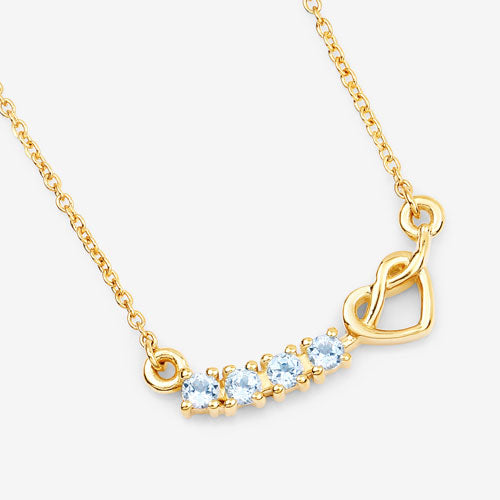 0.30 Carat Genuine Blue Topaz .925 Sterling Silver Necklace by Bids.com