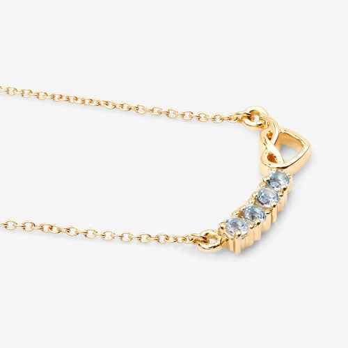 0.30 Carat Genuine Blue Topaz .925 Sterling Silver Necklace by Bids.com
