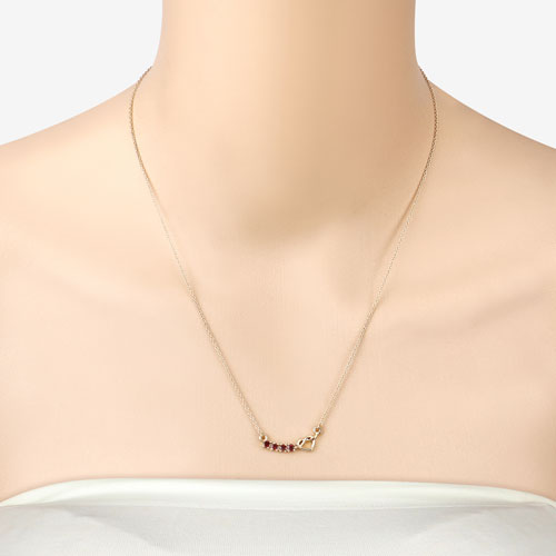 0.32 Carat Genuine Garnet .925 Sterling Silver Necklace by Bids.com