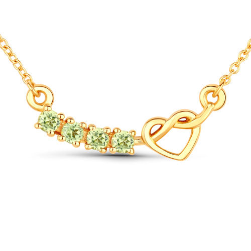0.28 Carat Genuine Peridot .925 Sterling Silver Necklace by Bids.com
