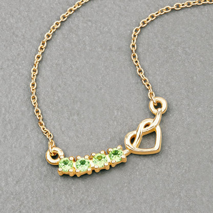 0.28 Carat Genuine Peridot .925 Sterling Silver Necklace by Bids.com