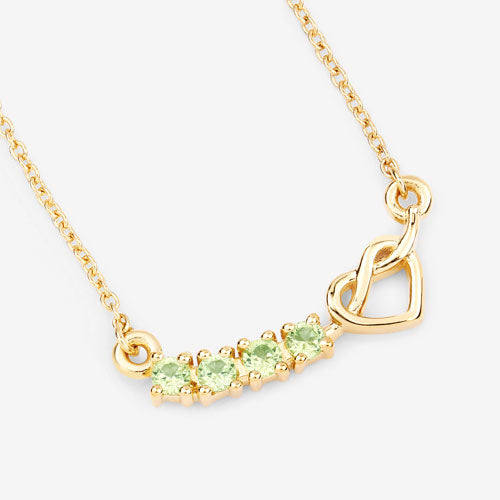 0.28 Carat Genuine Peridot .925 Sterling Silver Necklace by Bids.com