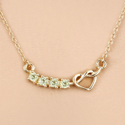 0.28 Carat Genuine Peridot .925 Sterling Silver Necklace by Bids.com